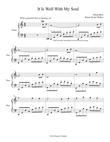 It Is Well With My Soul (arr. Renee Hyche McKee)