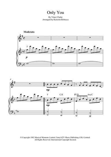 Only You (arr. Kaiserin Rebecca)