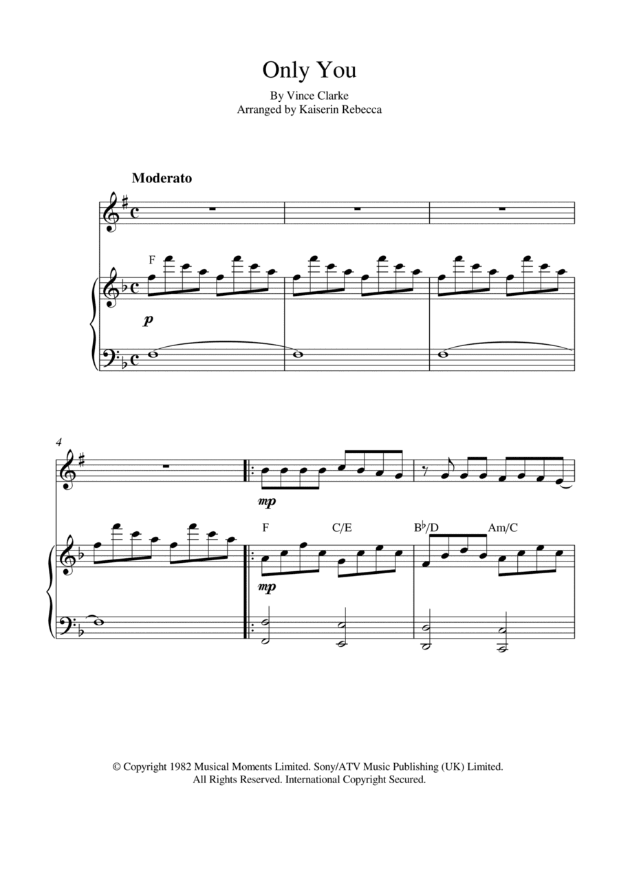 Only You (arr. Kaiserin Rebecca)