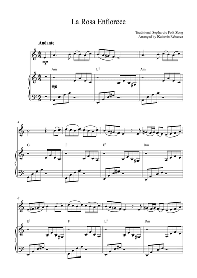 La Rosa Enflorece (The Rose Flowers) (arr. Kaiserin Rebecca)