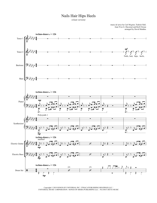 Nails, Hair, Hips, Heels (arr. David Maddux)