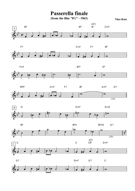 La Passerella Di Addio (arr. Luca Aletta)