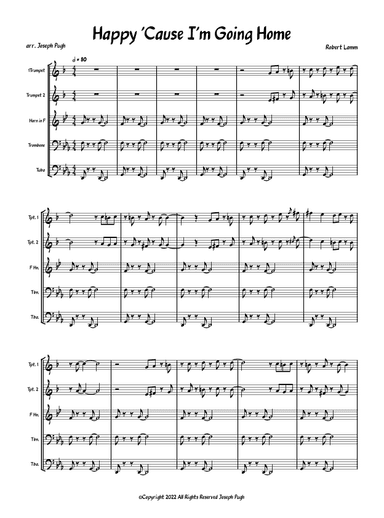 Happy 'cause I'm Going Home (arr. Joseph Pugh)