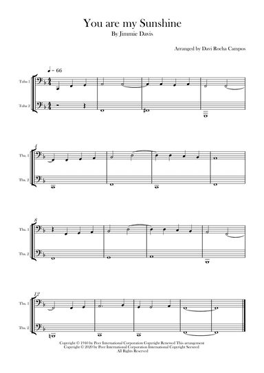 You Are My Sunshine (arr. Davi Rocha Campos)
