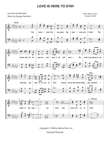 Love Is Here To Stay from GOLDWYN FOLLIES from AN AMERICAN IN PARIS (arr. Walter Latzko)
