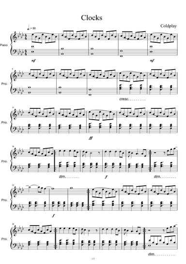 Clocks (arr. Coldplay)