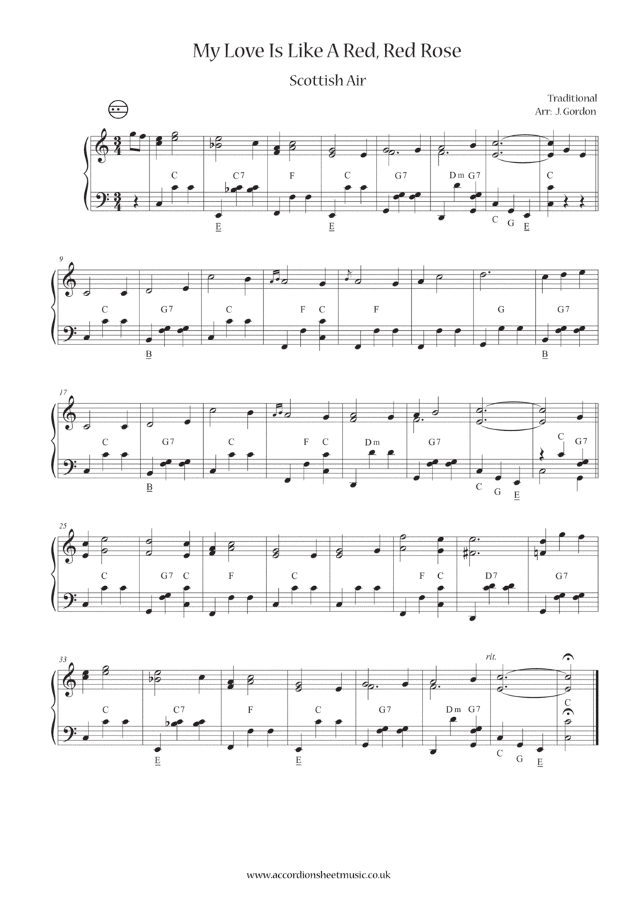My Love Is Like A Red, Red Rose (arr. Julia Gordon)