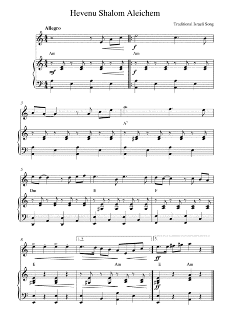 Hevenu Shalom Aleichem (arr. Kaiserin Rebecca)