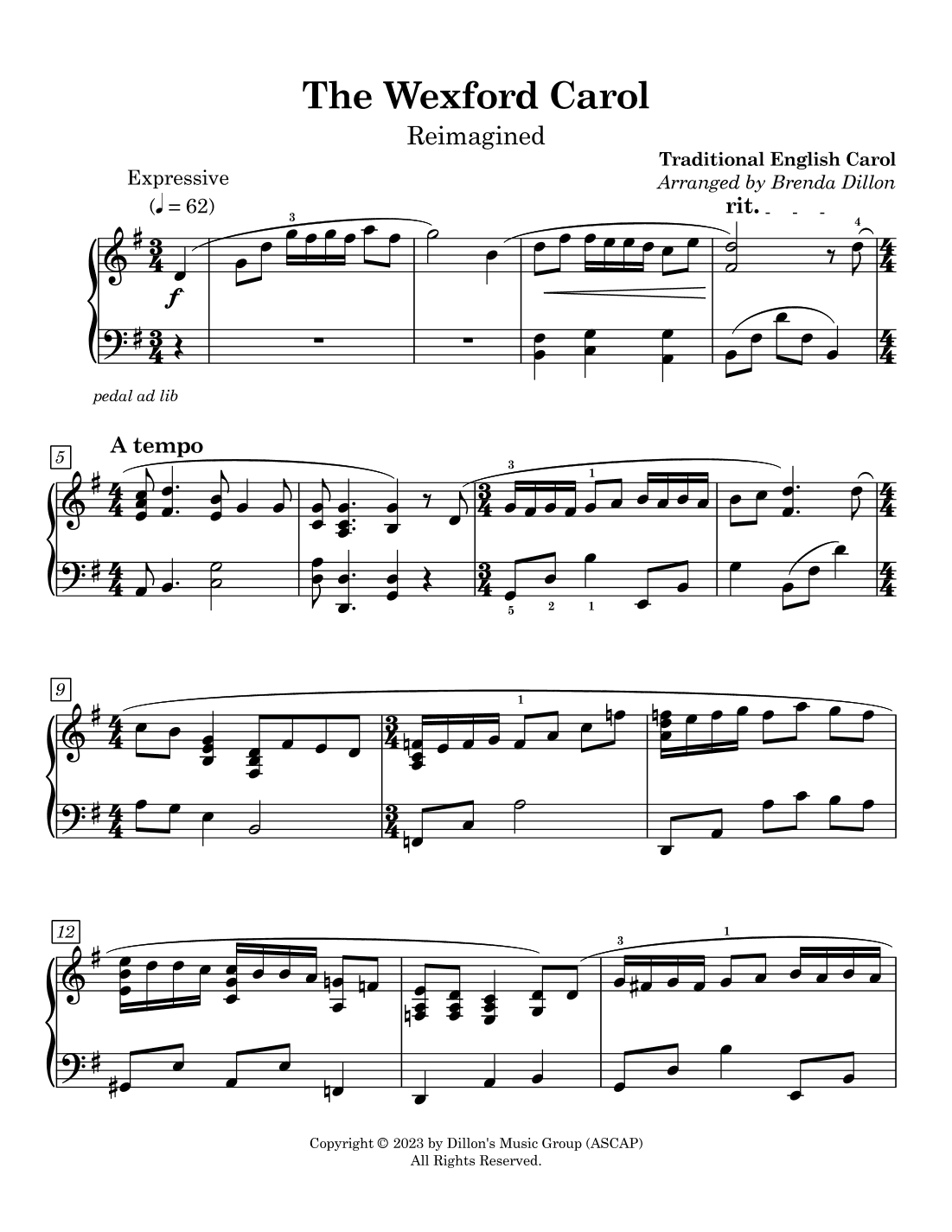 The Wexford Carol (arr. Brenda Dillon)