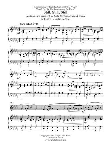 Still, Still, Still (arr. Evelyn Larter Music)