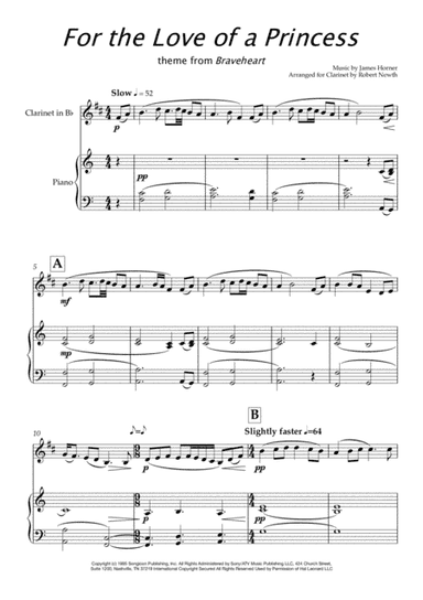 For The Love Of A Princess (arr. Robert Newth)