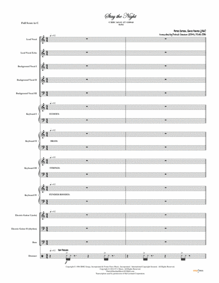 Stay The Night (arr. Patrick Sheehan)
