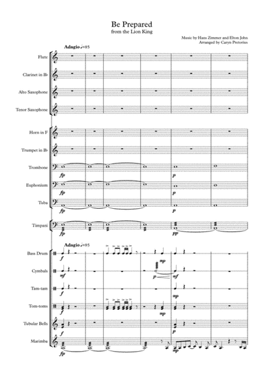 Be Prepared (arr. Caryn Pretorius)