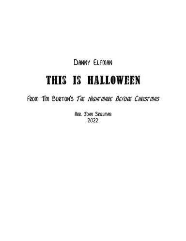 This Is Halloween (arr. John Skillman)