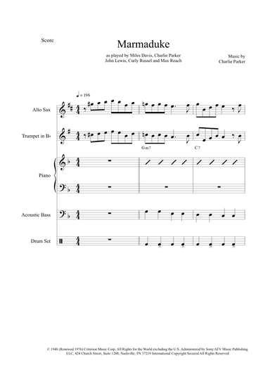 Marmaduke (arr. The Sheet Music Library)