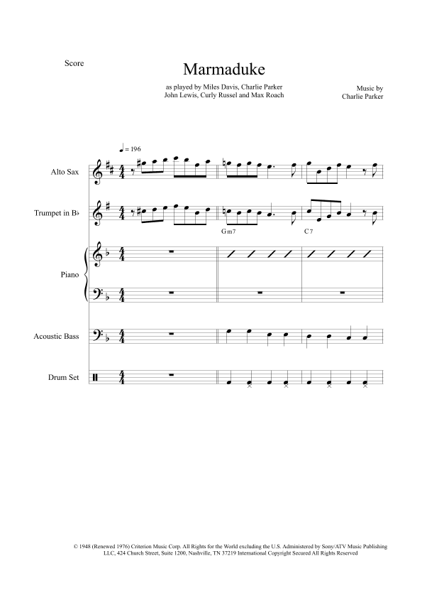 Marmaduke (arr. The Sheet Music Library)
