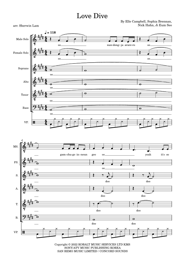 Love Dive (arr. Sherwin Lam)