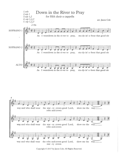 Down in the River to Pray (arr. Jason Cole)