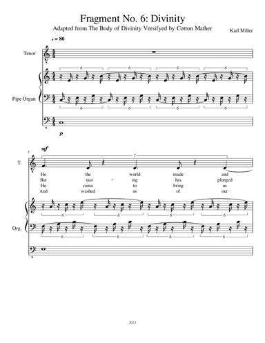 Fragment No. 6: Divinity