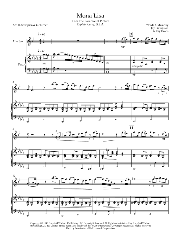 Mona Lisa (arr. Debra E. Stempien, Gregory H. Turner)