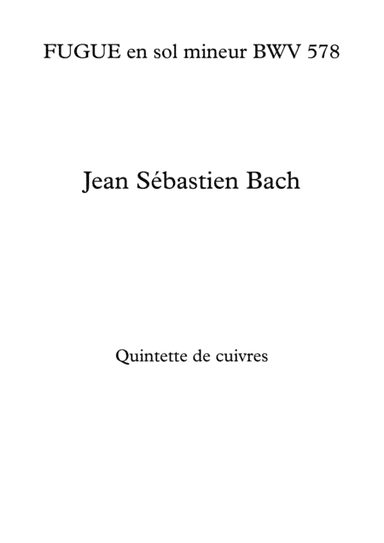 CHORAL PRELUDE BWV 727 "Herzlich thut mich verlangen" (arr. Olivier Costa)