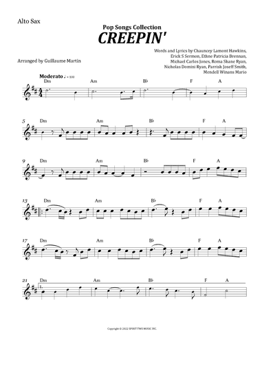 Creepin' (with The Weeknd & 21 Savage) (arr. Guillaume Martin)