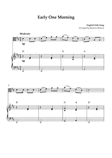 Early One Morning (arr. Kaiserin Rebecca)