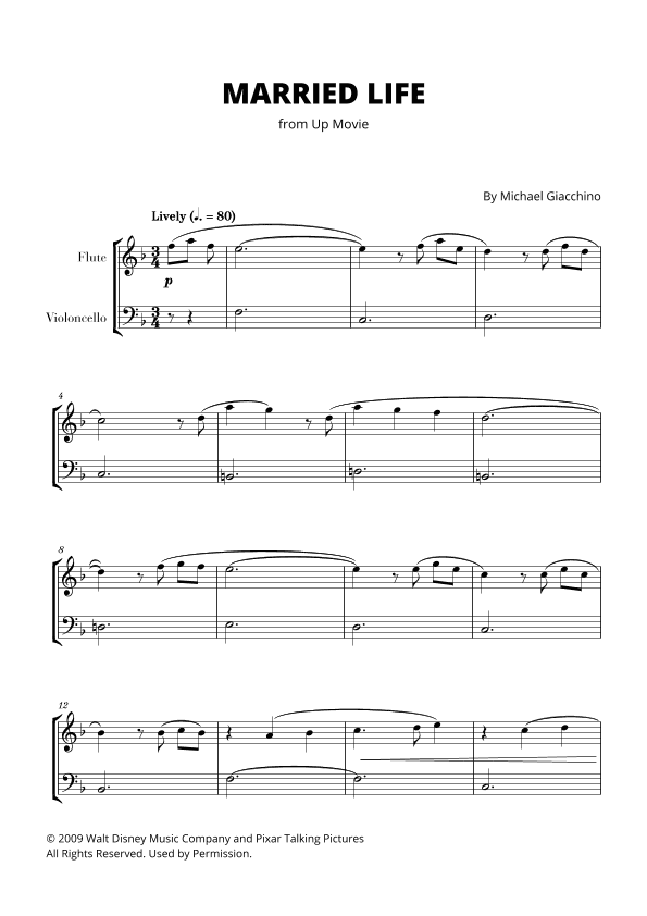 Married Life (arr. Cadenza Editions)