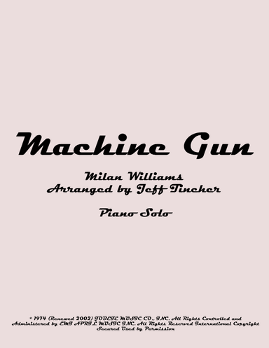 Machine Gun (arr. Jeff Tincher)