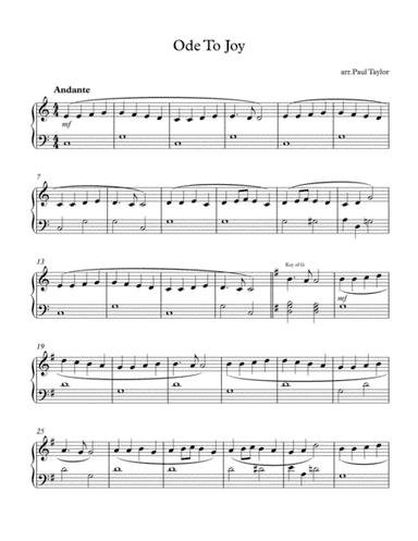 Ode To Joy (arr. Paul Taylor)