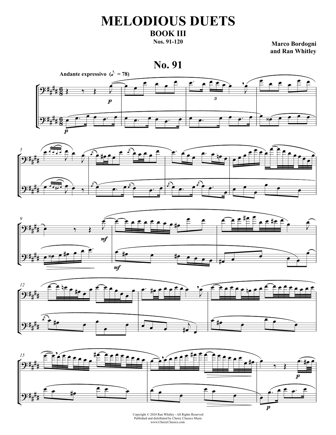 Melodious Duets for Trombones, Book III 91-120 (arr. Ran Whitley)