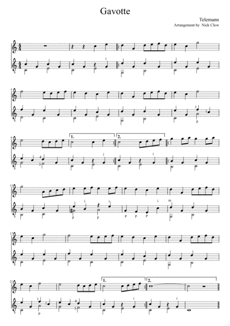 Gavotte (arr. Nick Clow)