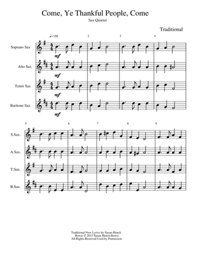 Come Ye Thankful People Come (arr. Dominic Meccia)