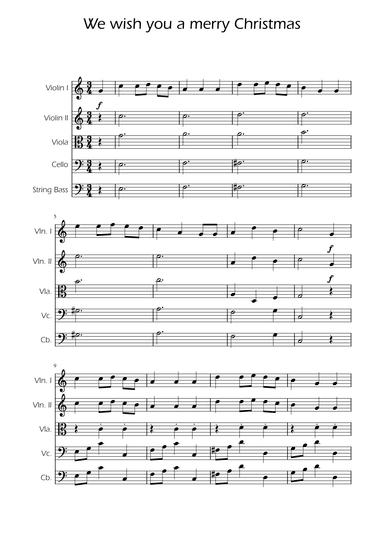 We Wish You a Merry Christmas - String Quintet (arr. Ygor Nunes)
