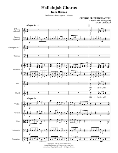Hallelujah (from Messiah) (arr. Emily Crocker/orchestrated by Dean Crocker)