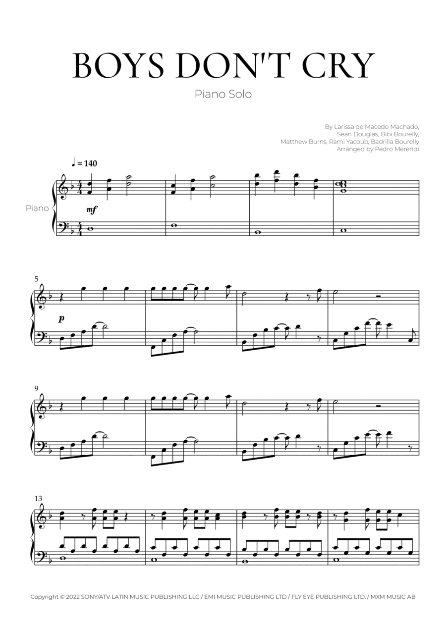 Boys Don't Cry (arr. Pedro Merendi)