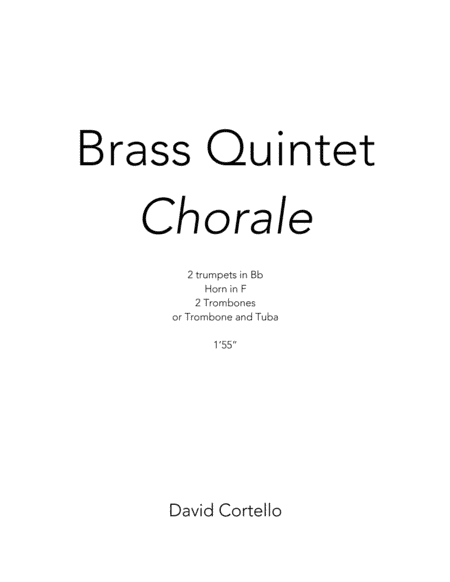 Brass Quintet - Chorale