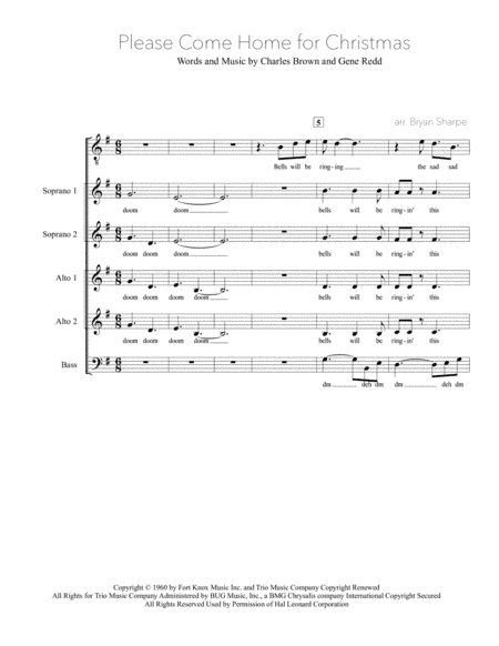 Please Come Home For Christmas (arr. Bryan Sharpe)