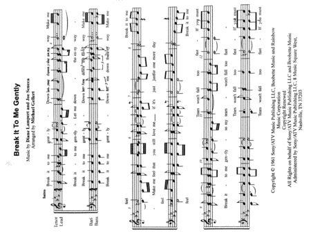 Break It To Me Gently (arr. Michael Gellert)