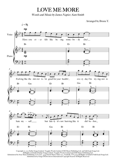 Love Me More (arr. Bruna T.)