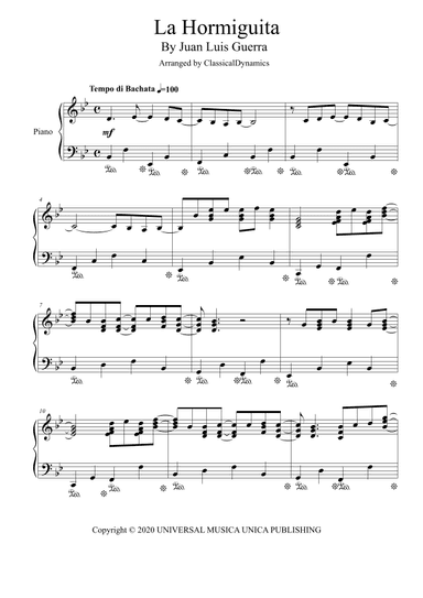 La Hormiguita (arr. ClassicalDynamics)