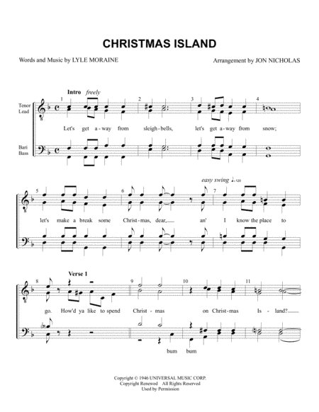 Christmas Island (arr. Jon Nicholas)