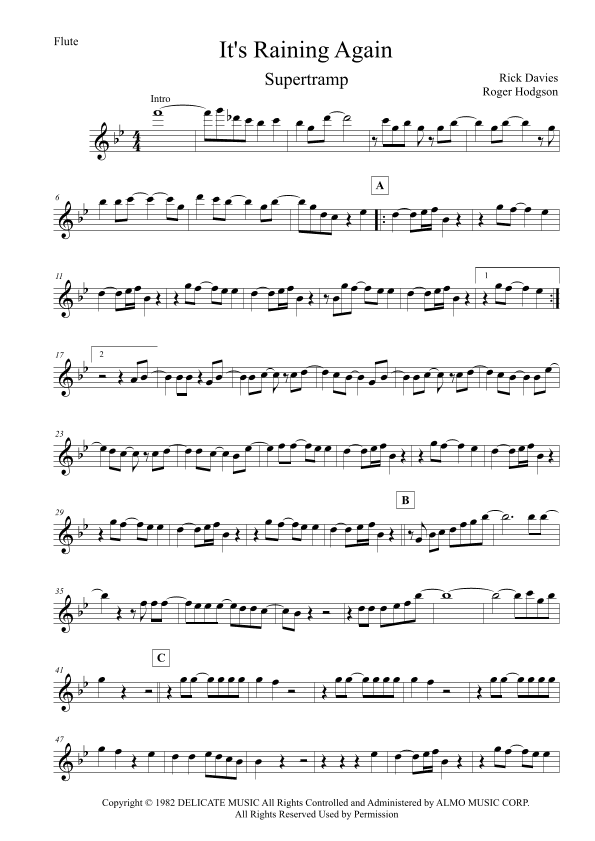 It's Raining Again (arr. Leo Silva)