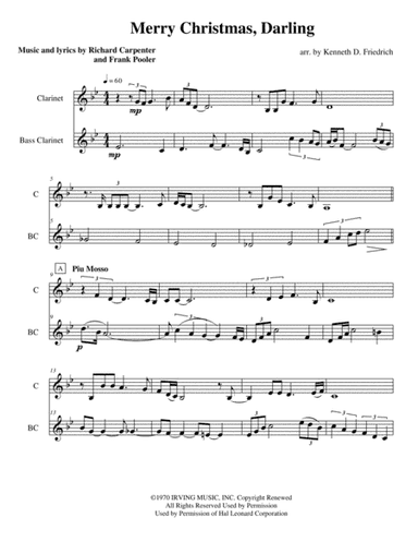 Merry Christmas, Darling (arr. Kenneth D. Friedrich)