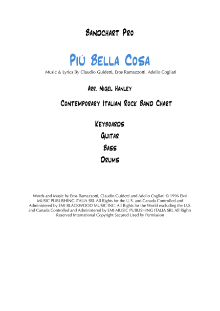 Piu Bella Cosa (arr. Nigel Hanley)