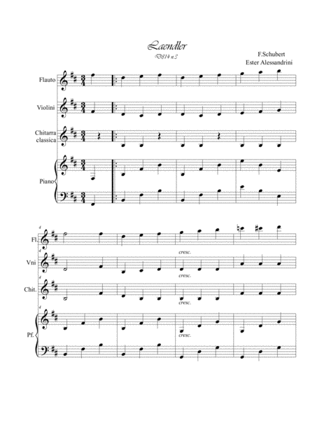 Laendler D814 n. 3 Quartet (arr. Ester Alessandrini)