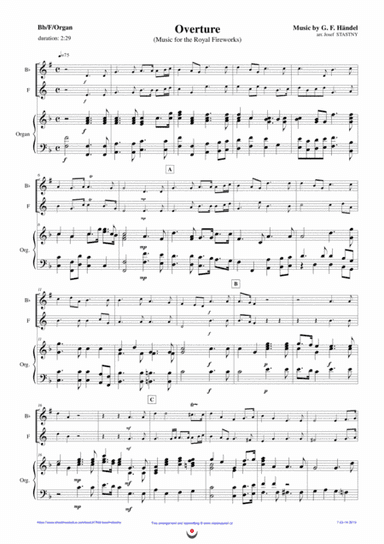 Overture (Music for the Royal Fireworks) (arr. Josef STASTNY)