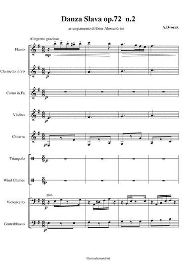 Danza slava op.72 n.2 (arr. Ester Alessandrini)