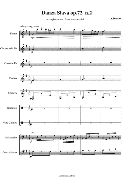 Danza slava op.72 n.2 (arr. Ester Alessandrini)
