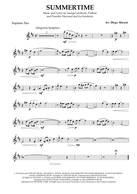 Summertime (arr. Diego Marani)